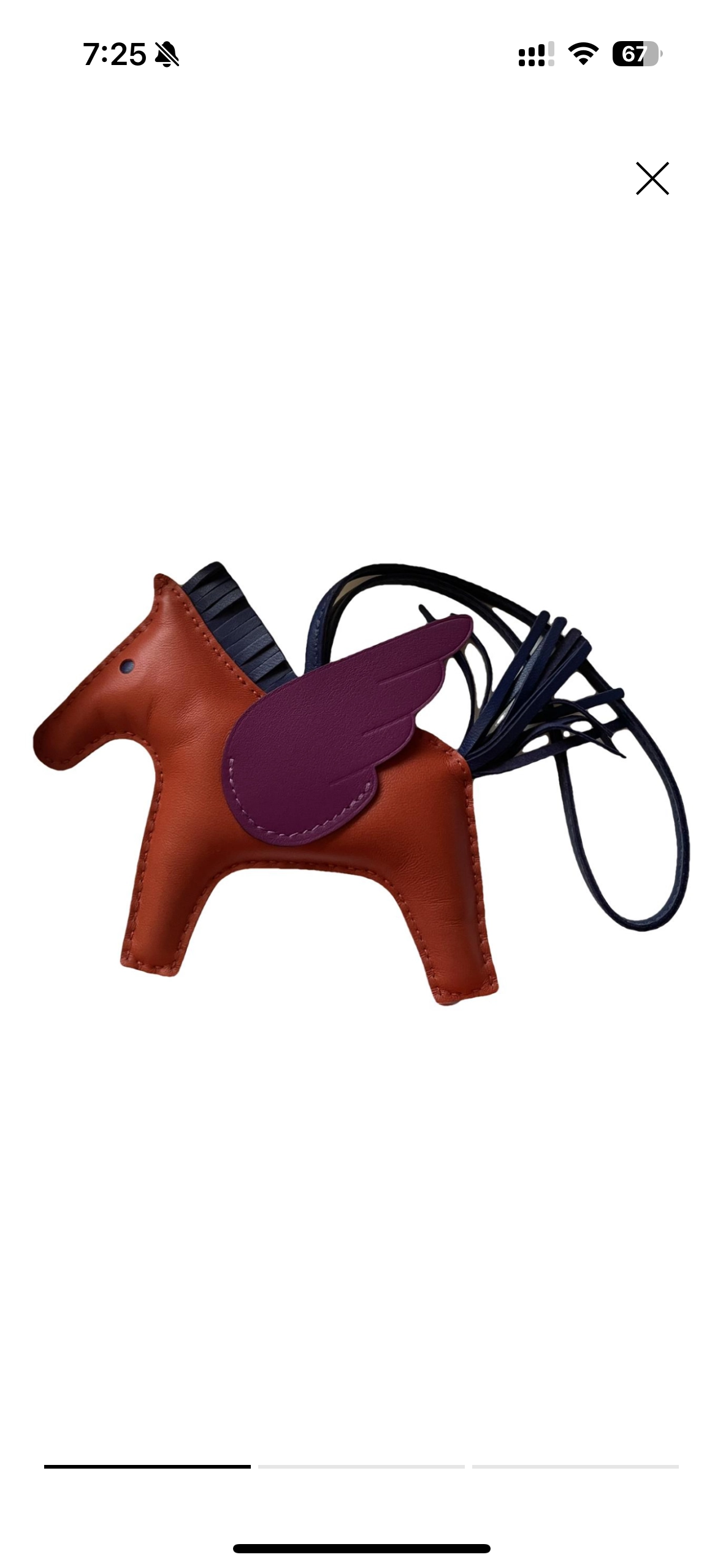 Hermes - Unused Rodéo Pégase MM bag charm